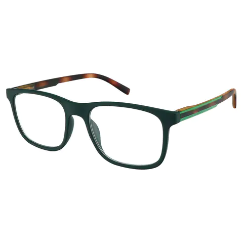 Square Green Reading Glasses