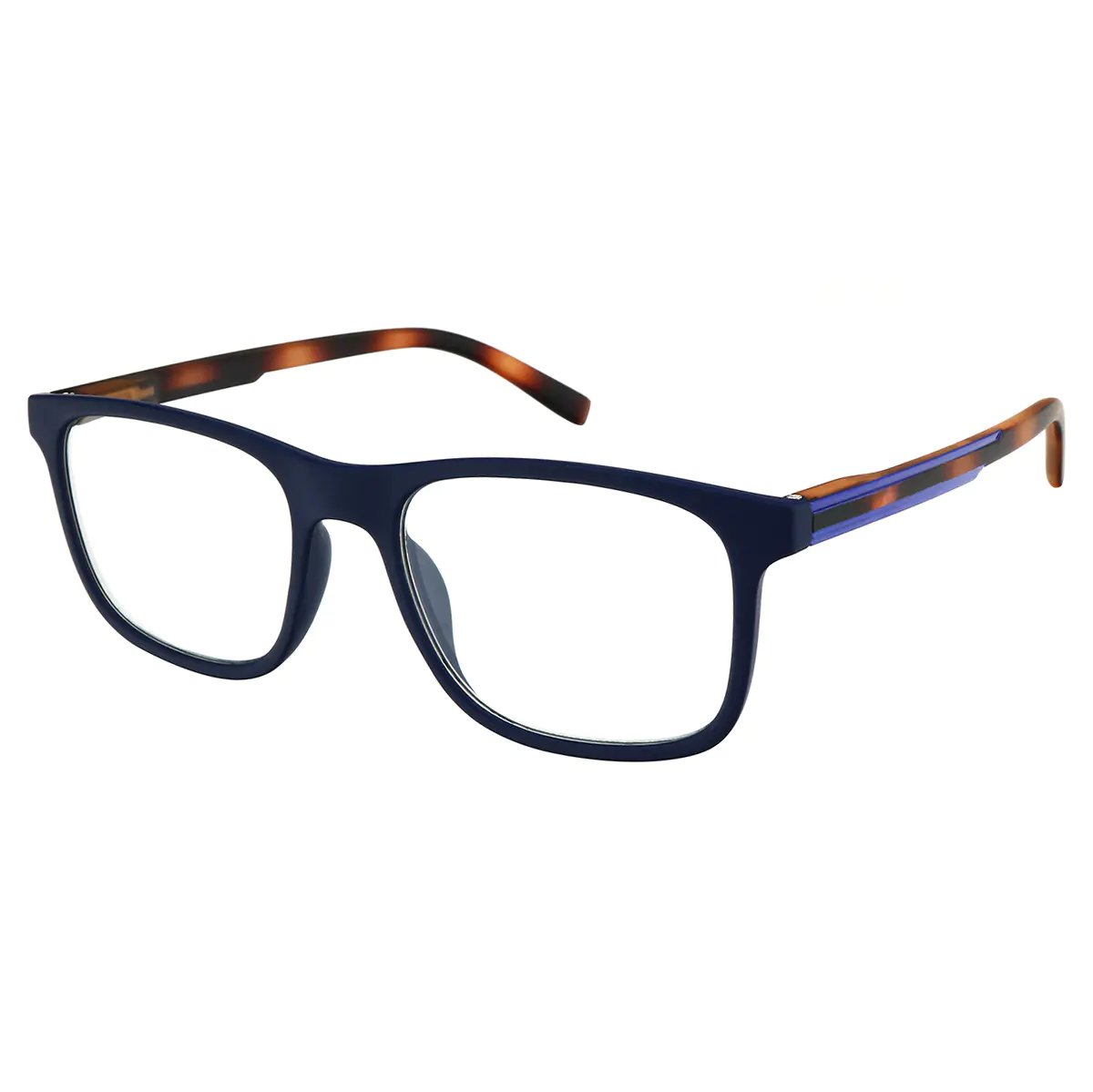 Square Blue Reading Glasses