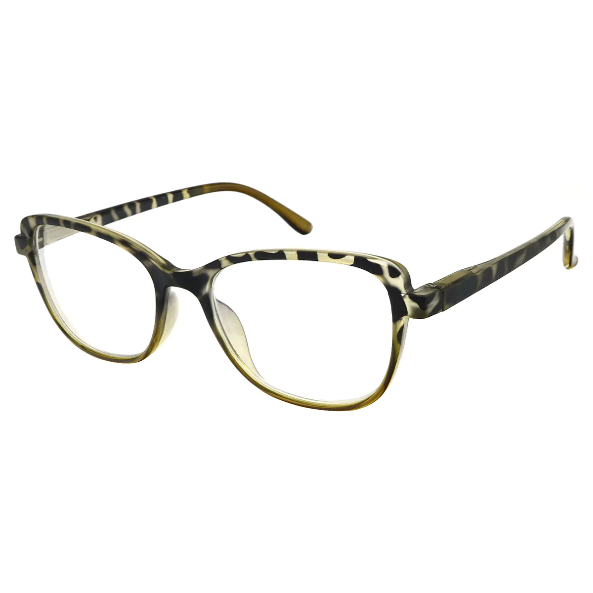 Cat-eye Brown Reading Glasses