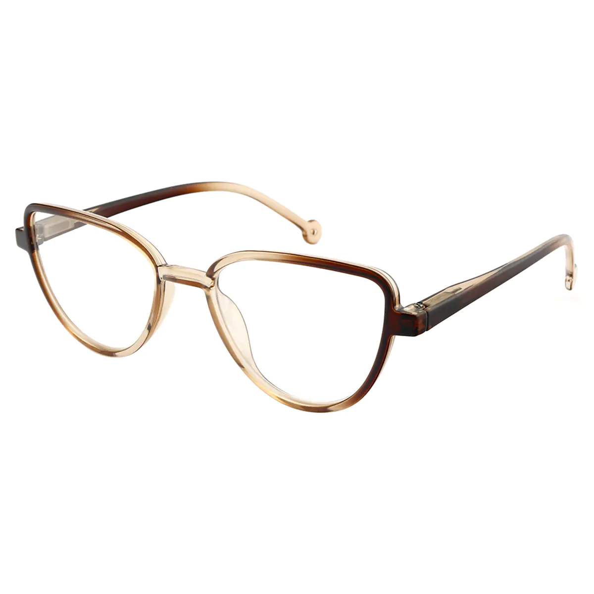 Cat-eye Brown Reading Glasses