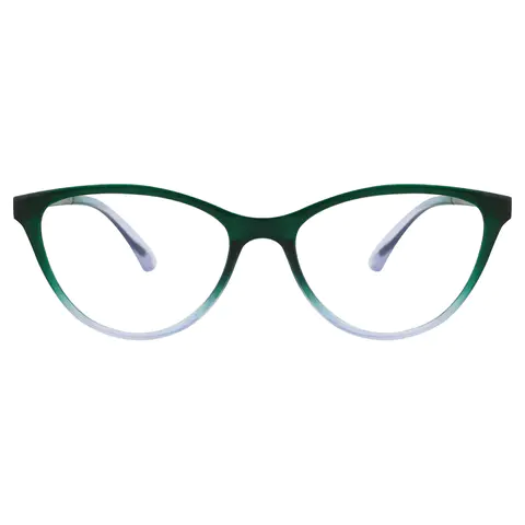 Square Green Reading Glasses