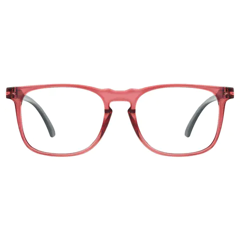 Square Red Reading Glasses