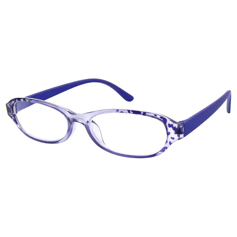 Oval Purple Reading Glasses