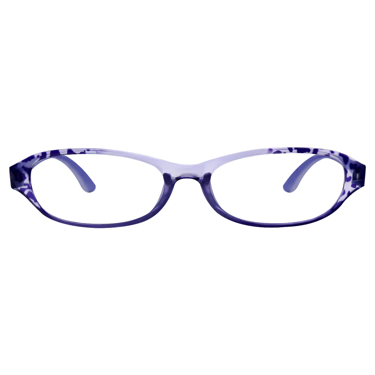 Oval Purple Reading Glasses