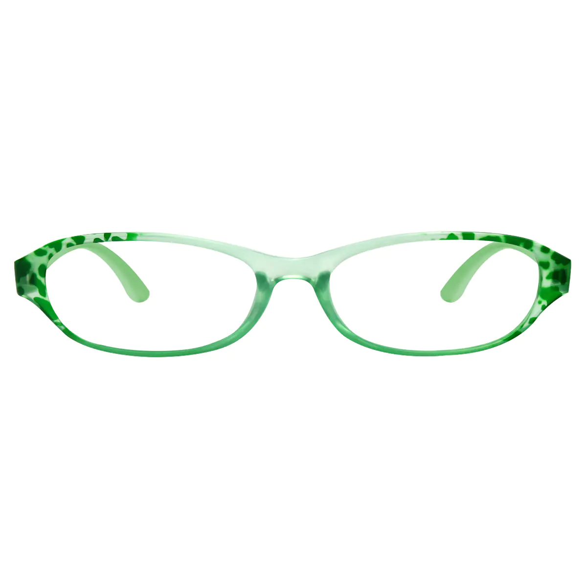 Oval Green Reading Glasses