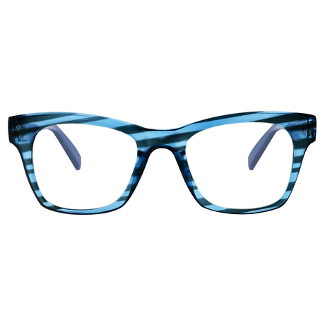 Rectangle Blue Reading Glasses