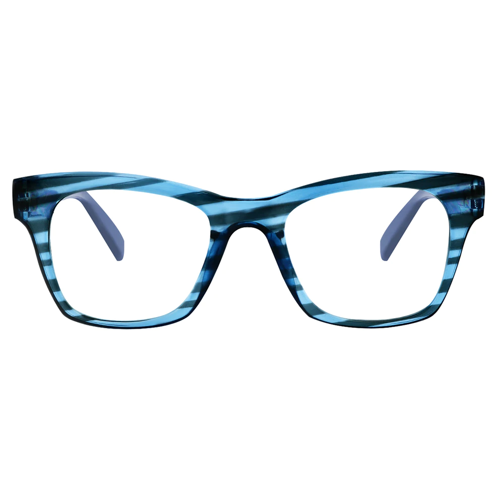 Rectangle Blue Reading Glasses