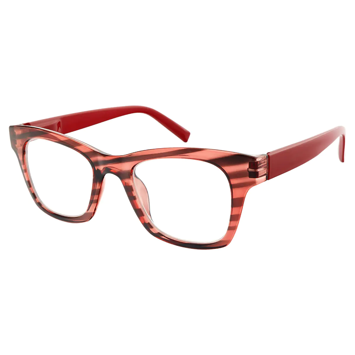 Rectangle Red Reading Glasses