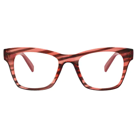 Rectangle Red Reading Glasses
