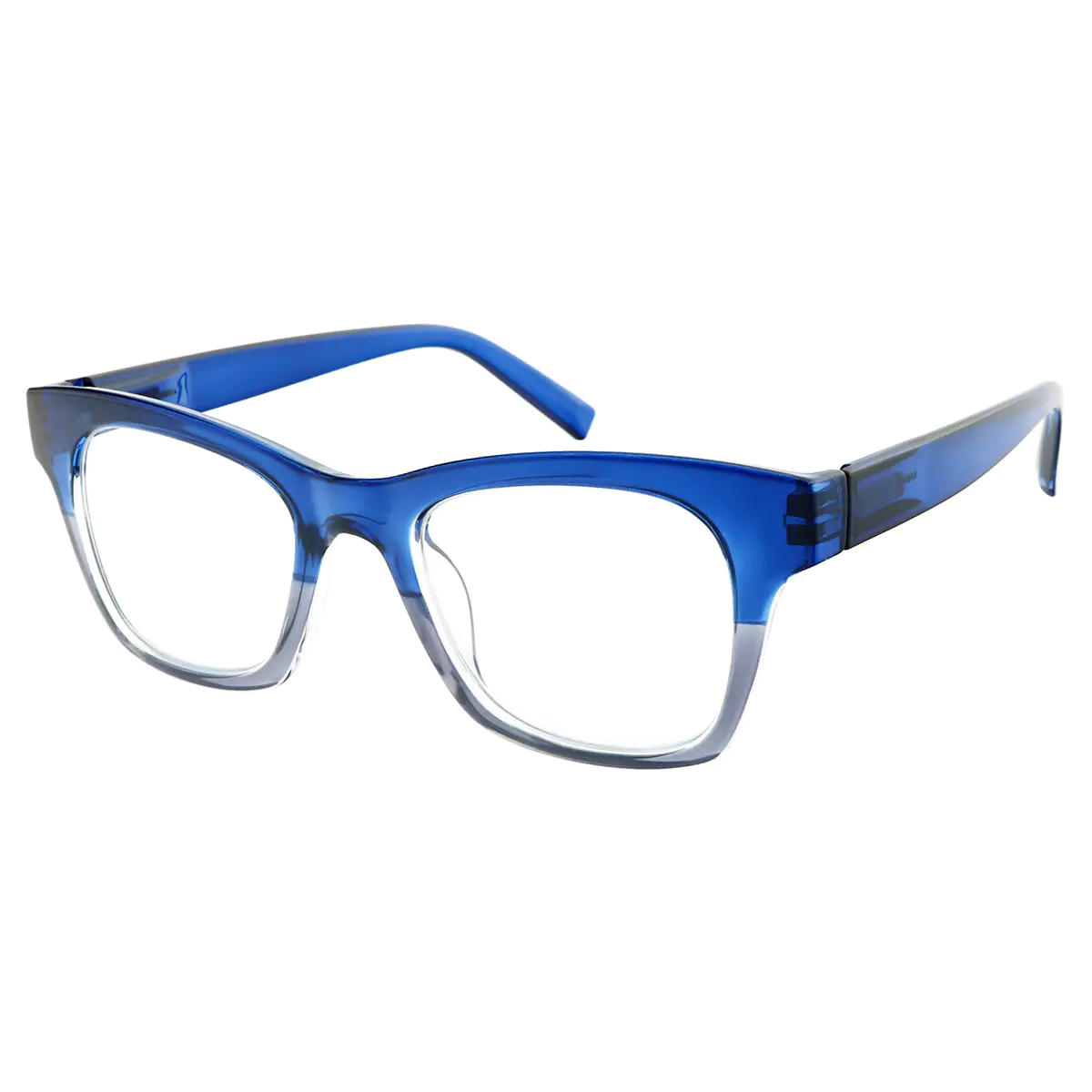 Rectangle Blue Reading Glasses