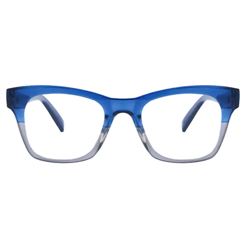 Rectangle Blue Reading Glasses