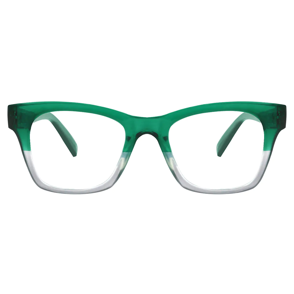 Rectangle Green Reading Glasses