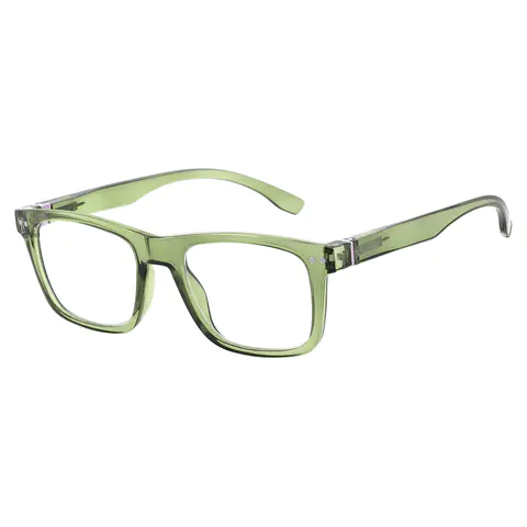Square Green Reading Glasses