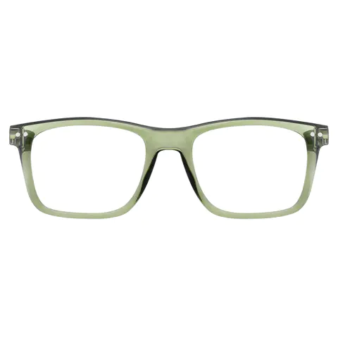Square Green Reading Glasses