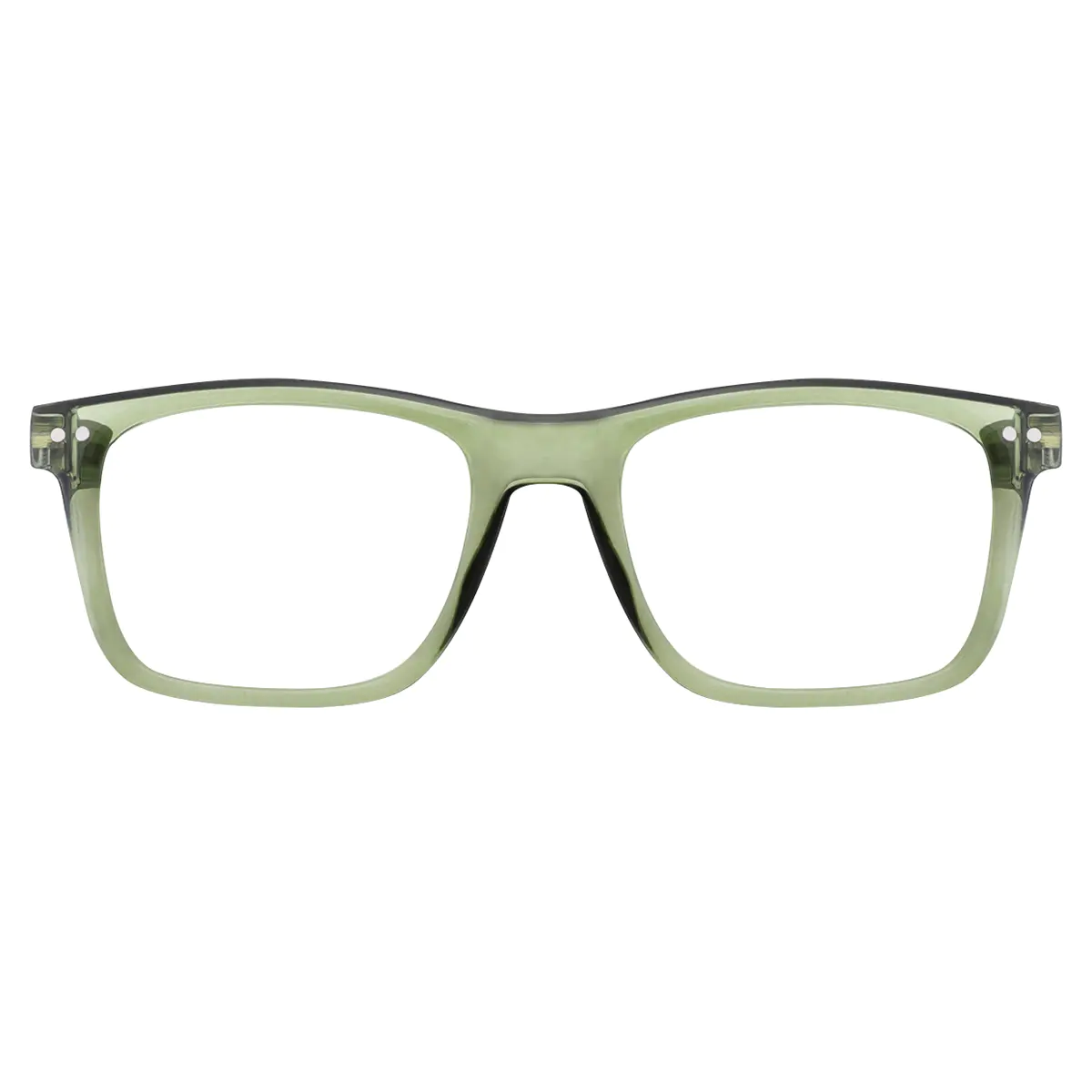 Square Green Reading Glasses
