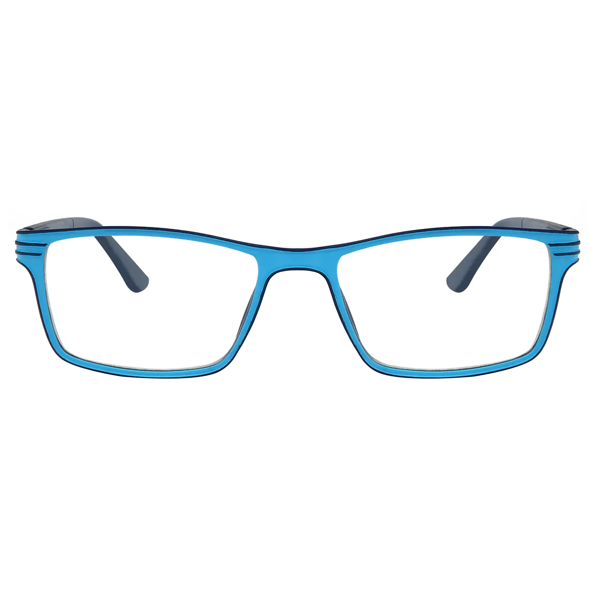 Rectangle Blue Reading Glasses