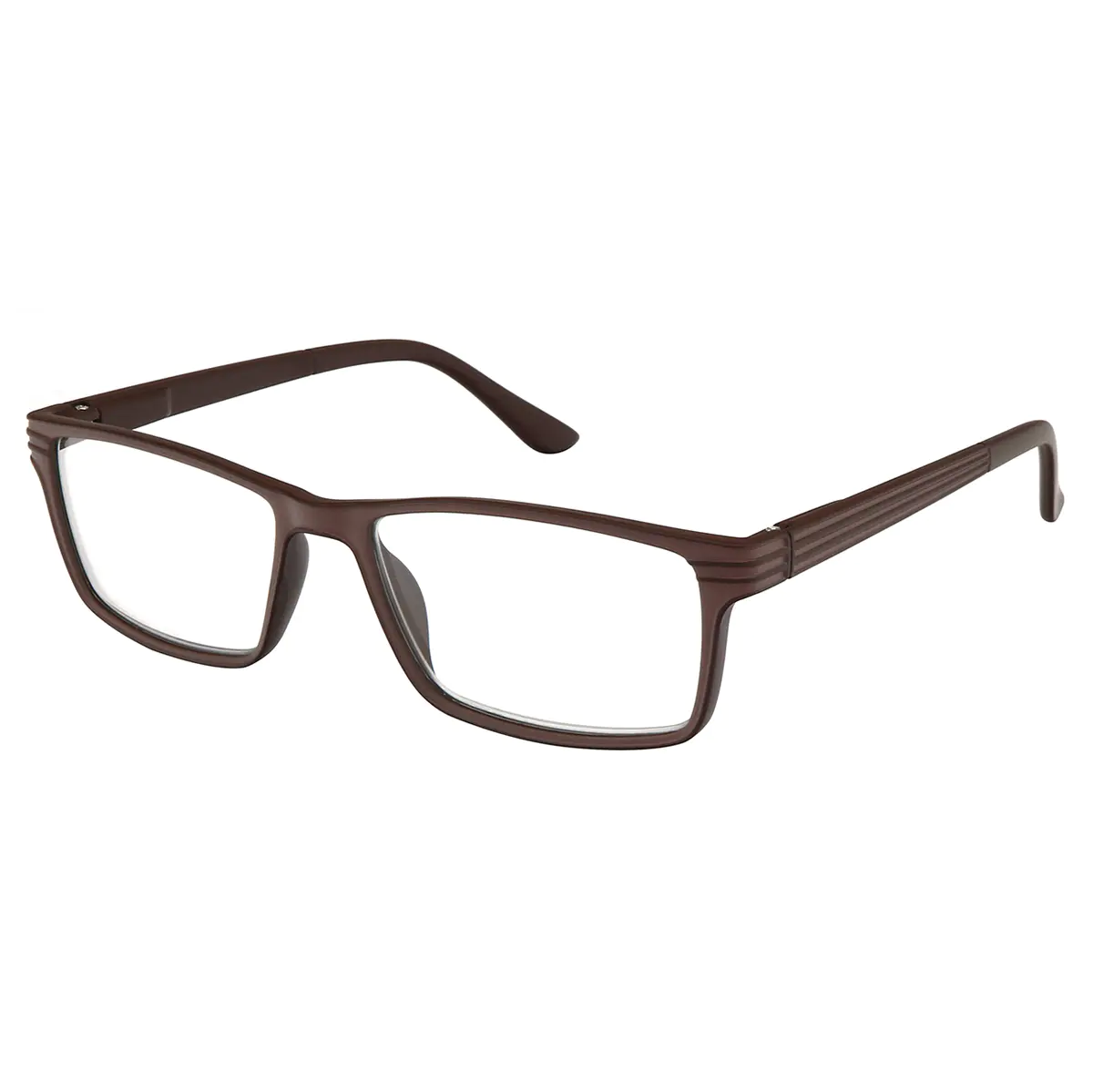 Rectangle Brown Reading Glasses