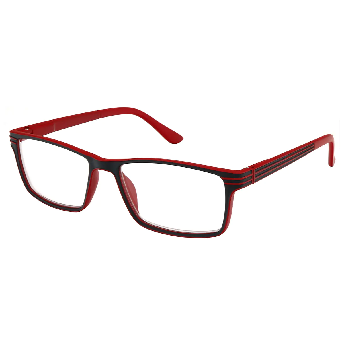 Rectangle Red Reading Glasses