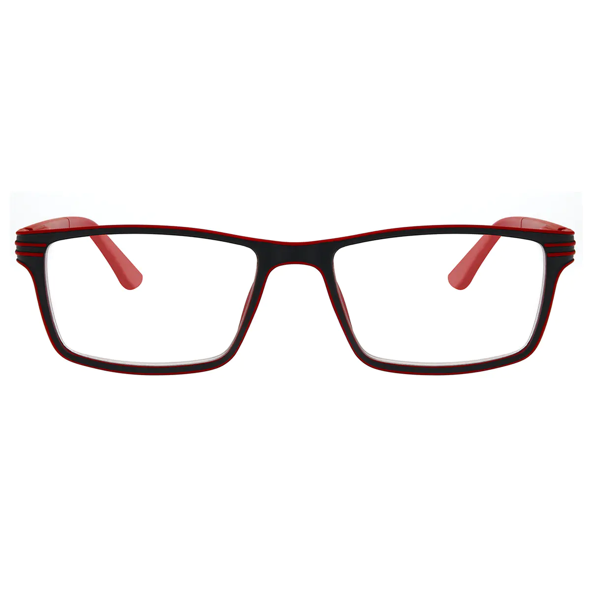Rectangle Red Reading Glasses