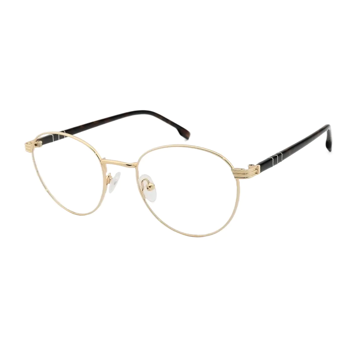 Oval Gold Eyeglasses