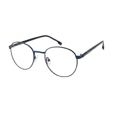 Oval Matte Blue Eyeglasses
