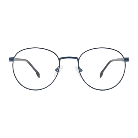 Oval Matte Blue Eyeglasses