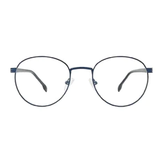Oval Matte Blue Eyeglasses