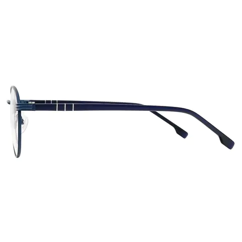 Oval Matte Blue Eyeglasses