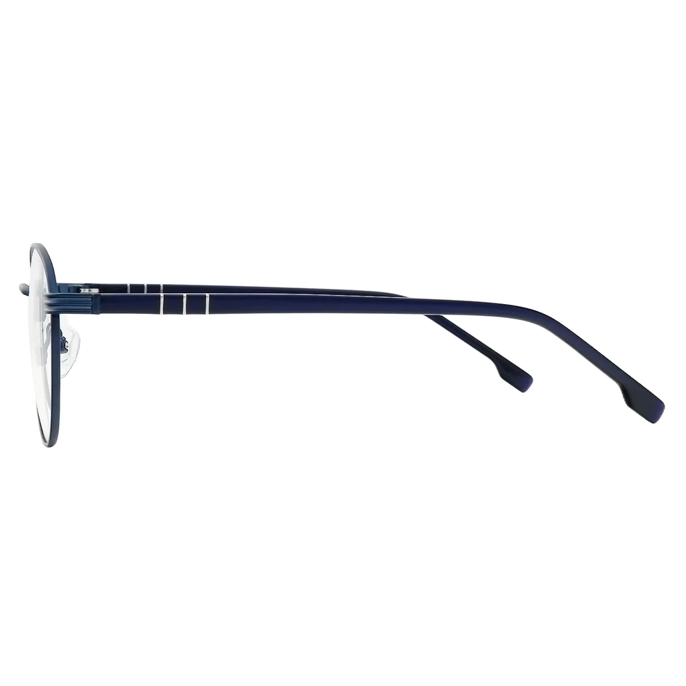 Oval Matte Blue Eyeglasses