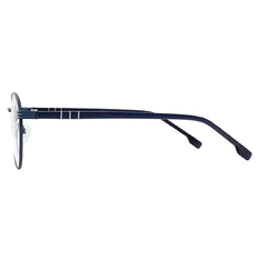 Oval Matte Blue Eyeglasses