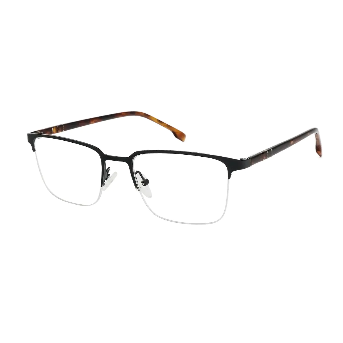 Rectangle Matte Black Eyeglasses