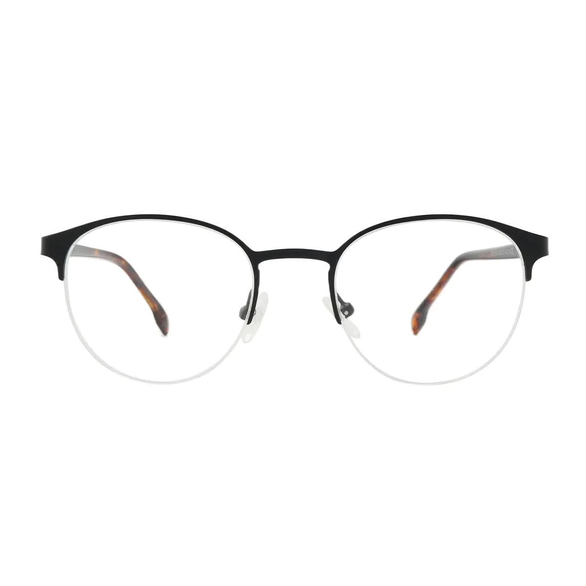 Oval Black/Tortoiseshell Eyeglasses