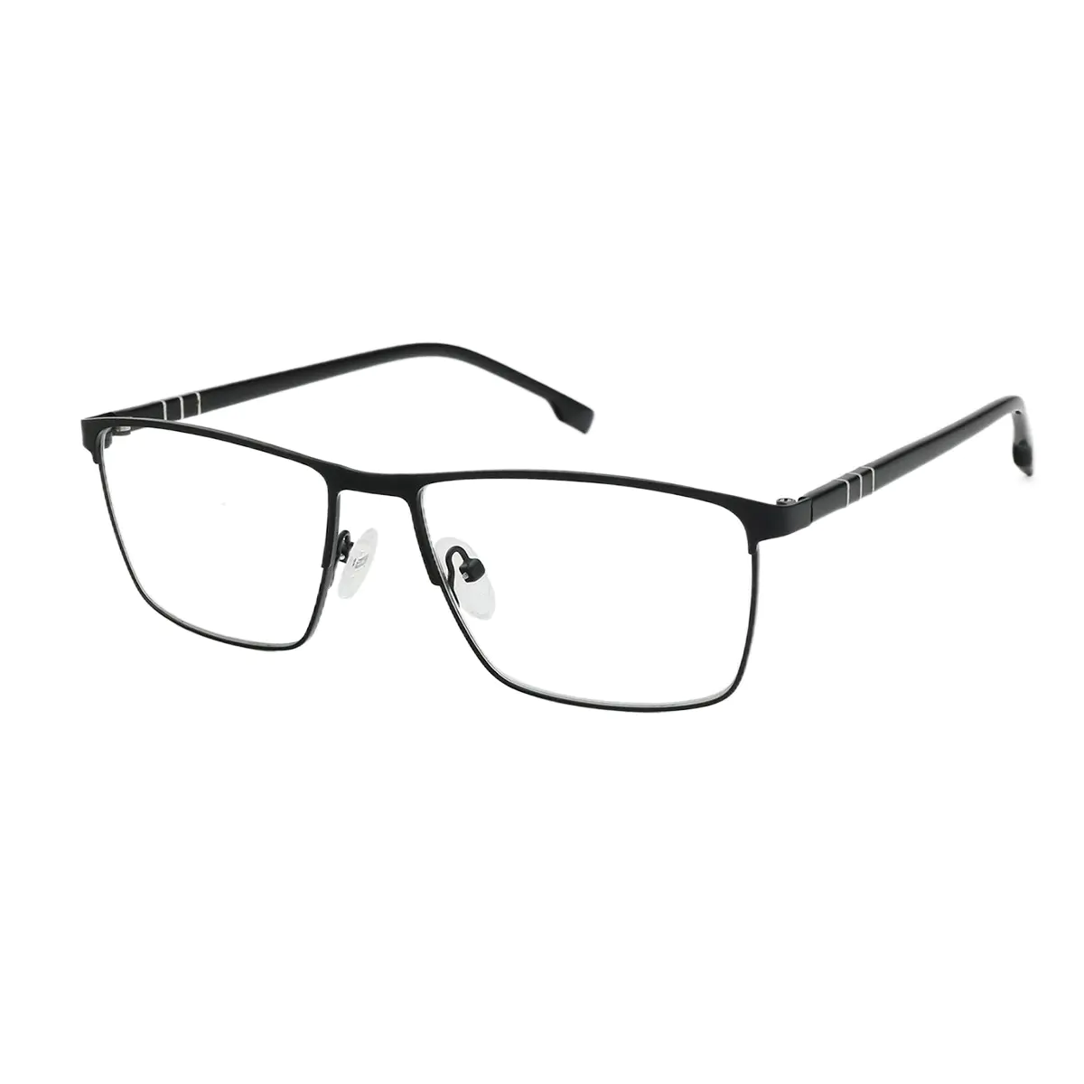 Rectangle Matte Black Eyeglasses