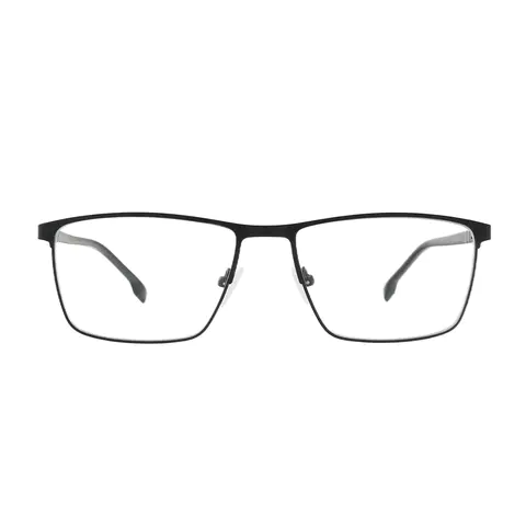 Rectangle Matte Black Eyeglasses