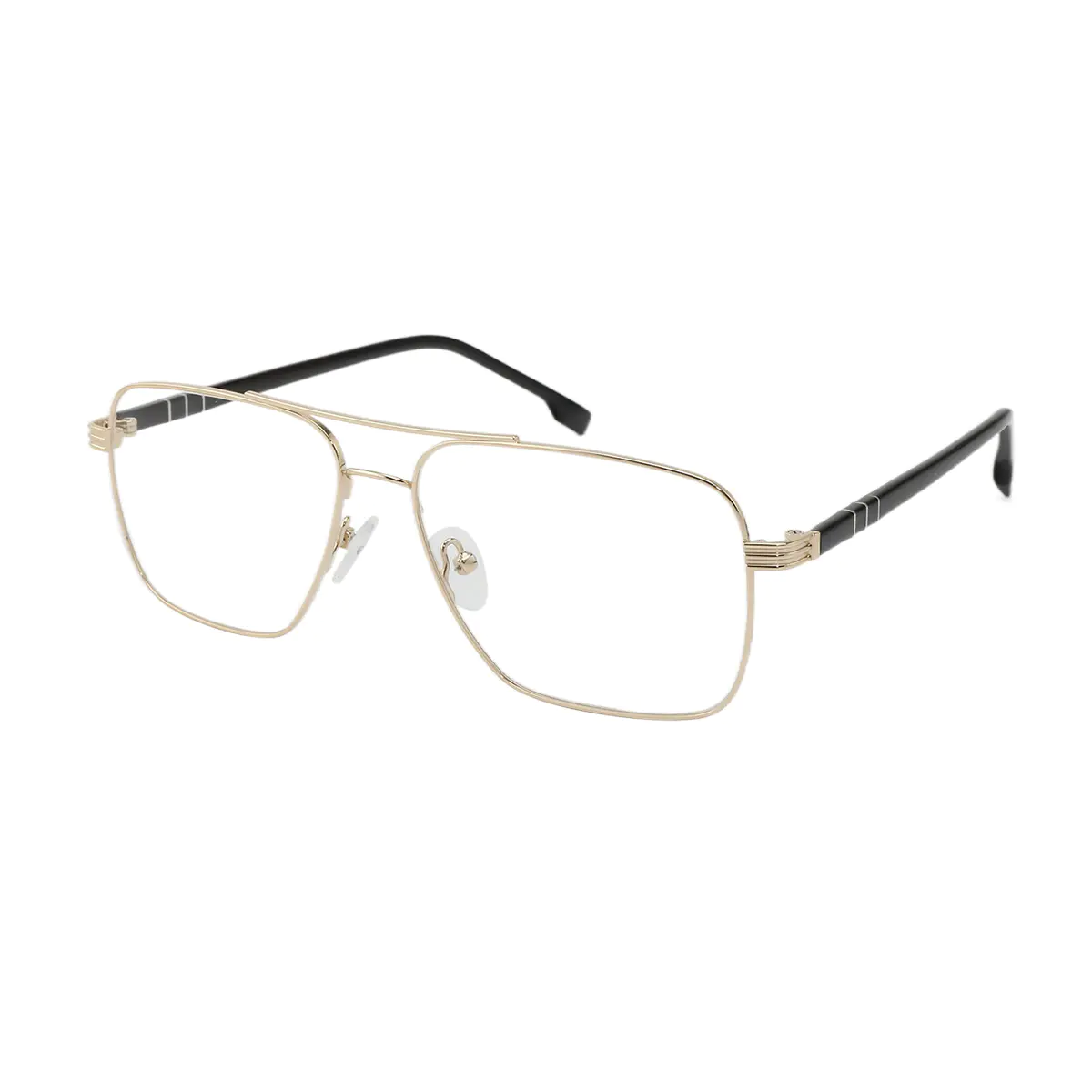Rectangle Gold Eyeglasses