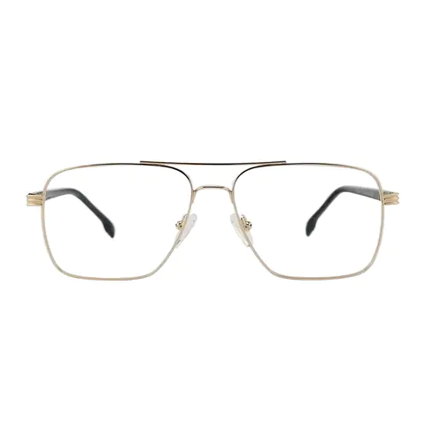 Rectangle Gold Eyeglasses