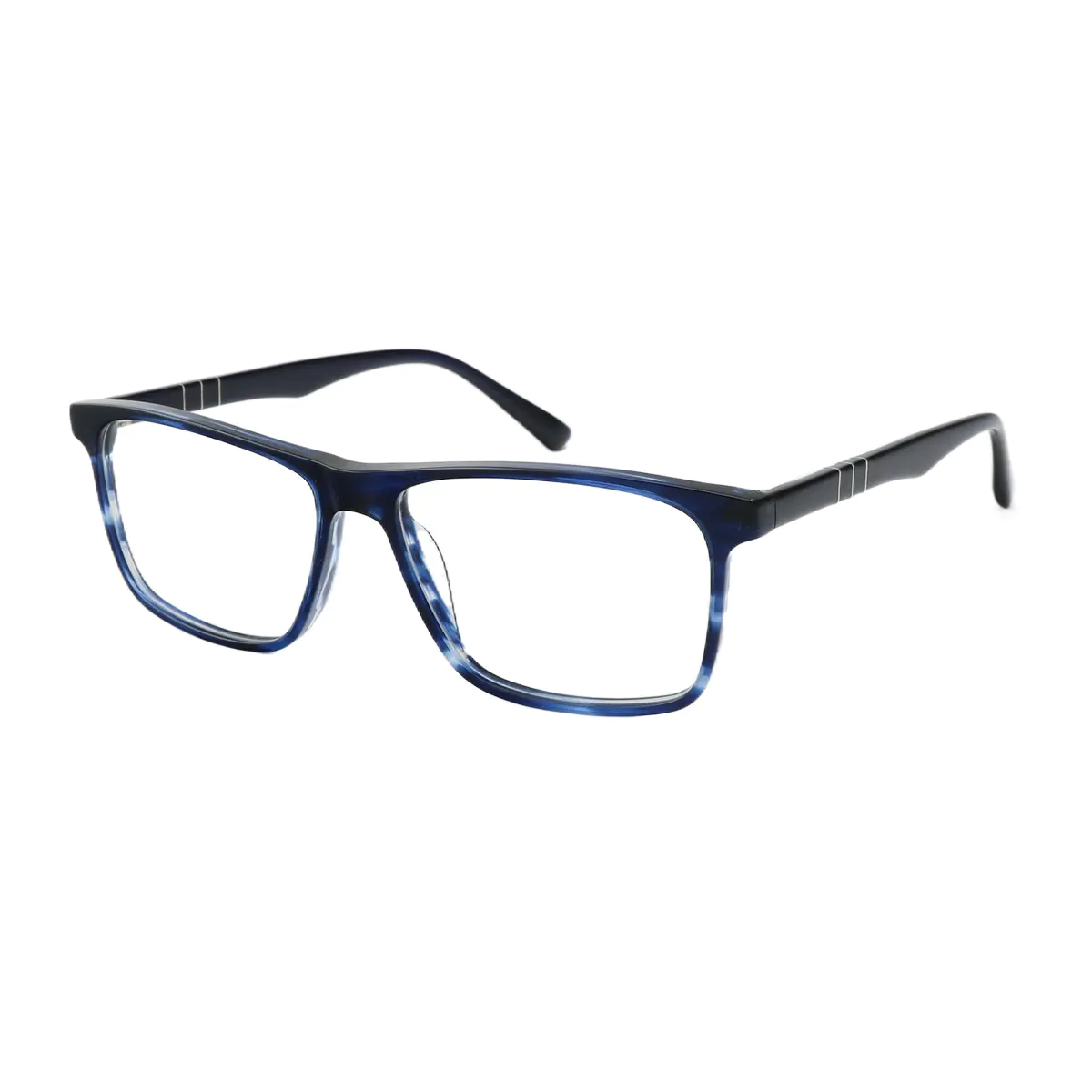 Rectangle Blue Eyeglasses