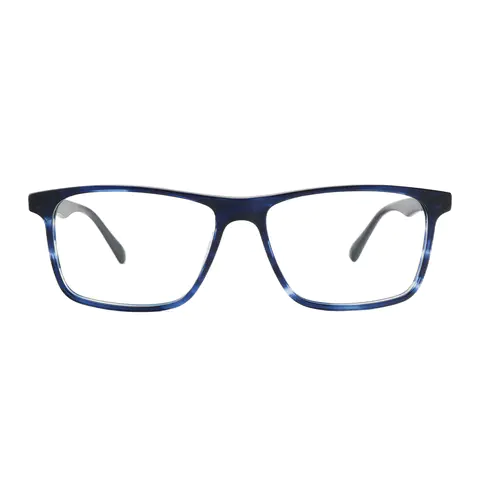 Rectangle Blue Eyeglasses