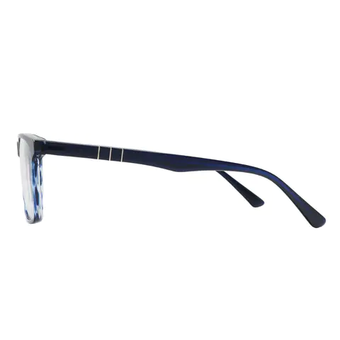 Rectangle Blue Eyeglasses