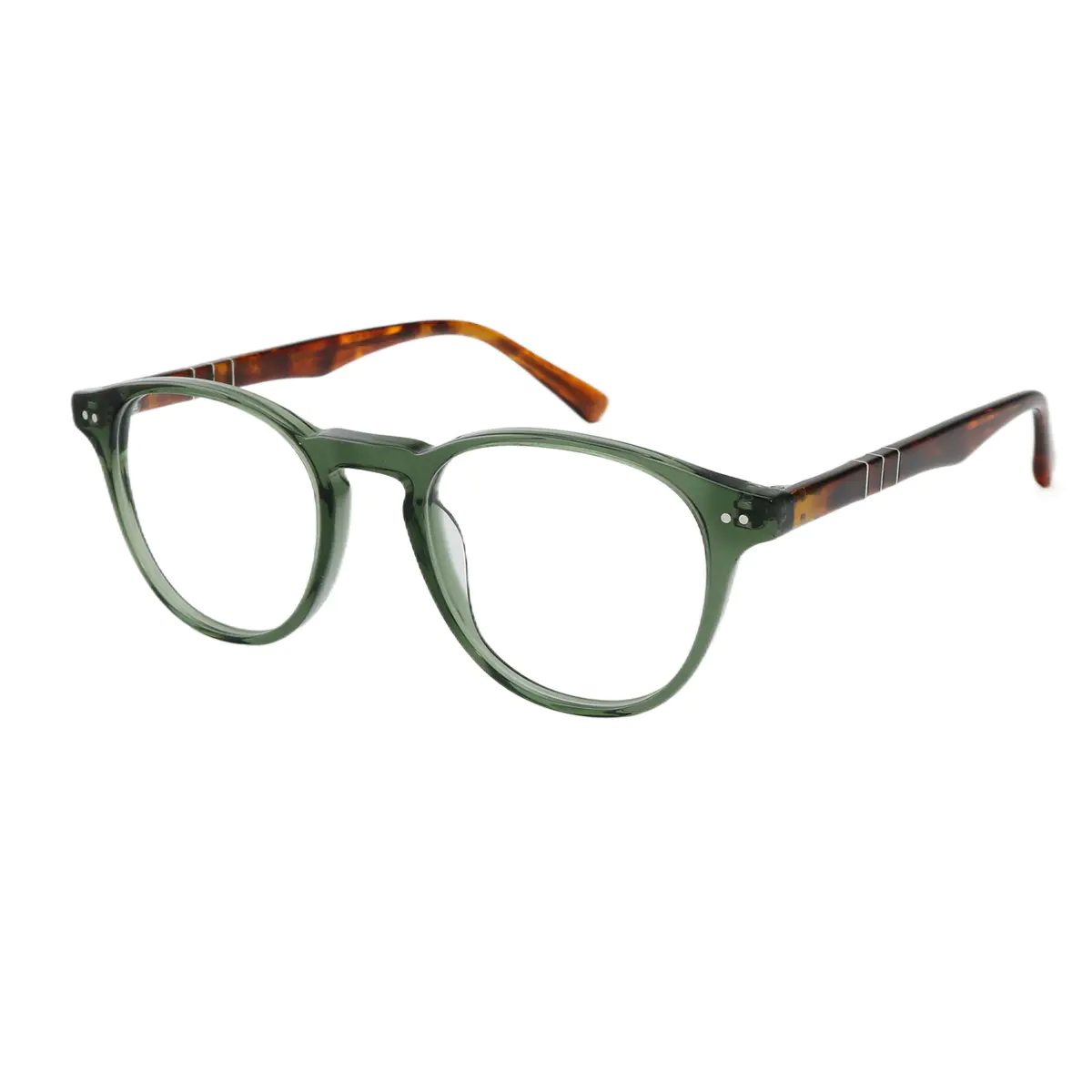 Oval Green Eyeglasses