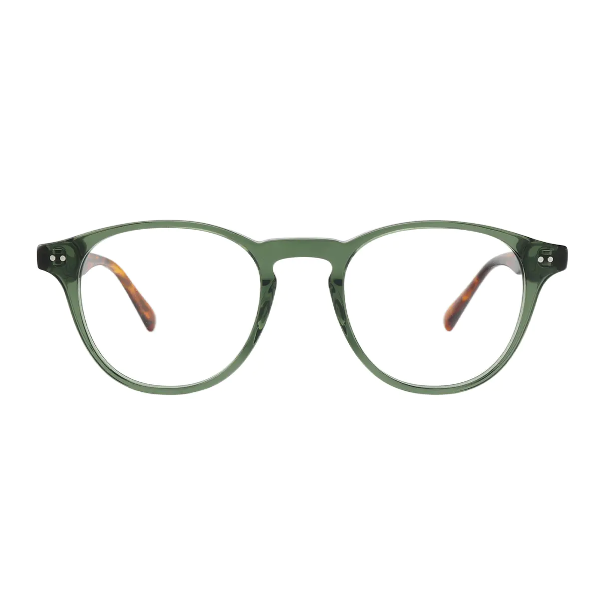 Oval Green Eyeglasses