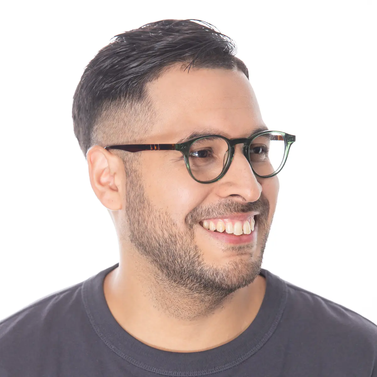 Oval Green Eyeglasses