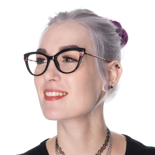 Oval Black Eyeglasses