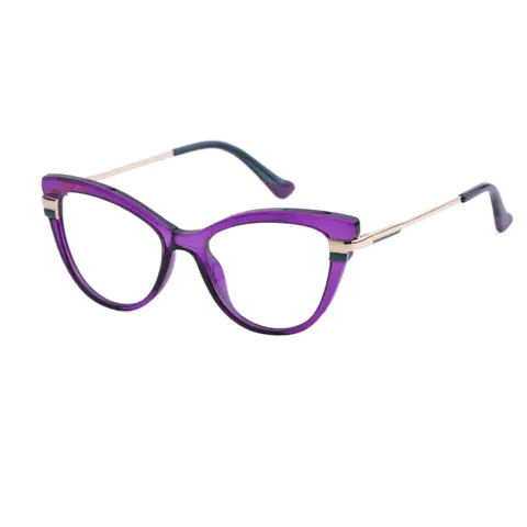 Oval Purple Eyeglasses