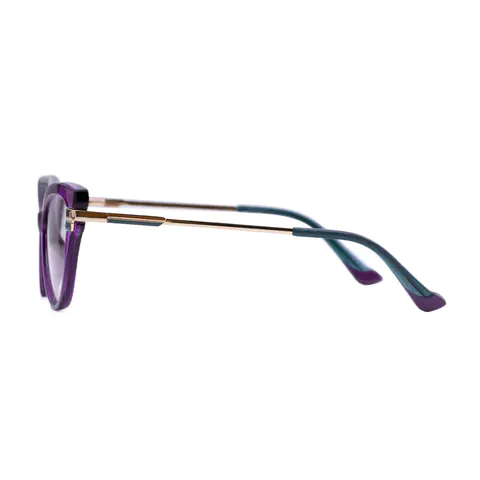 Oval Purple Eyeglasses