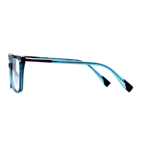 Rectangle Transparent Blue Eyeglasses