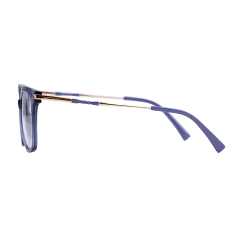 Square Transparent Blue Eyeglasses