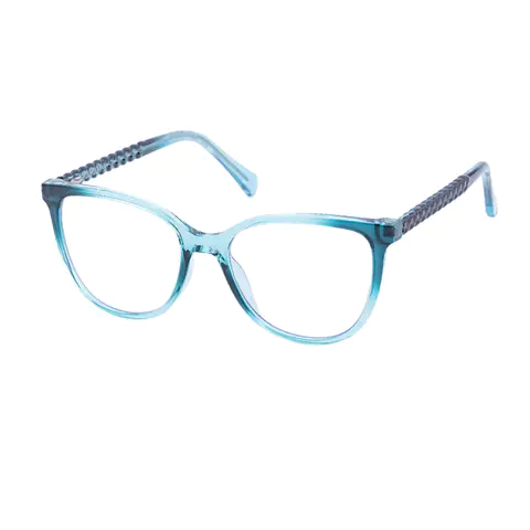Square Gradient Green Eyeglasses