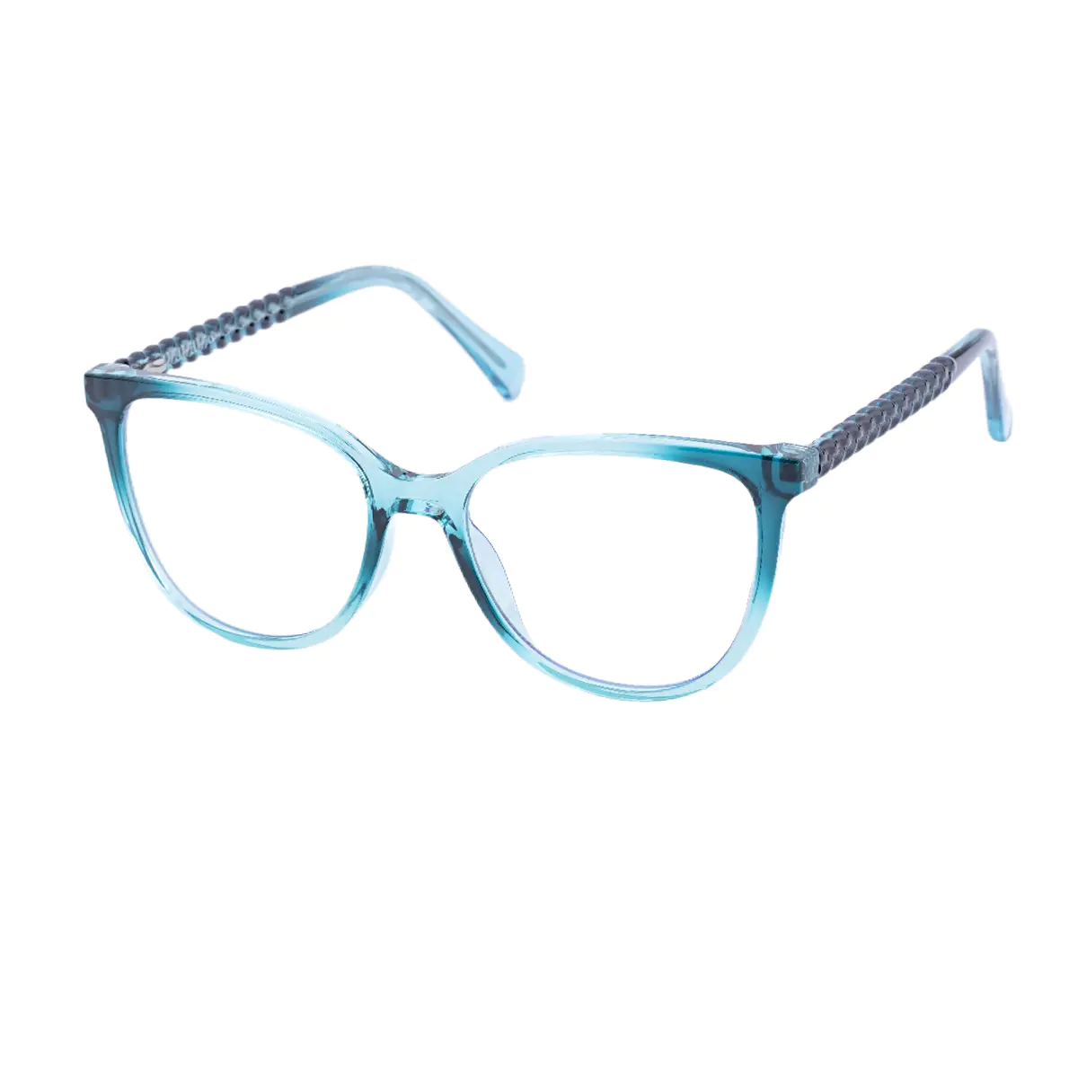 Square Gradient Green Eyeglasses