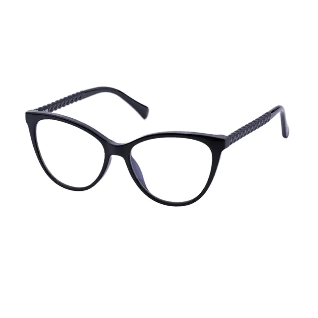 Oval Black Eyeglasses